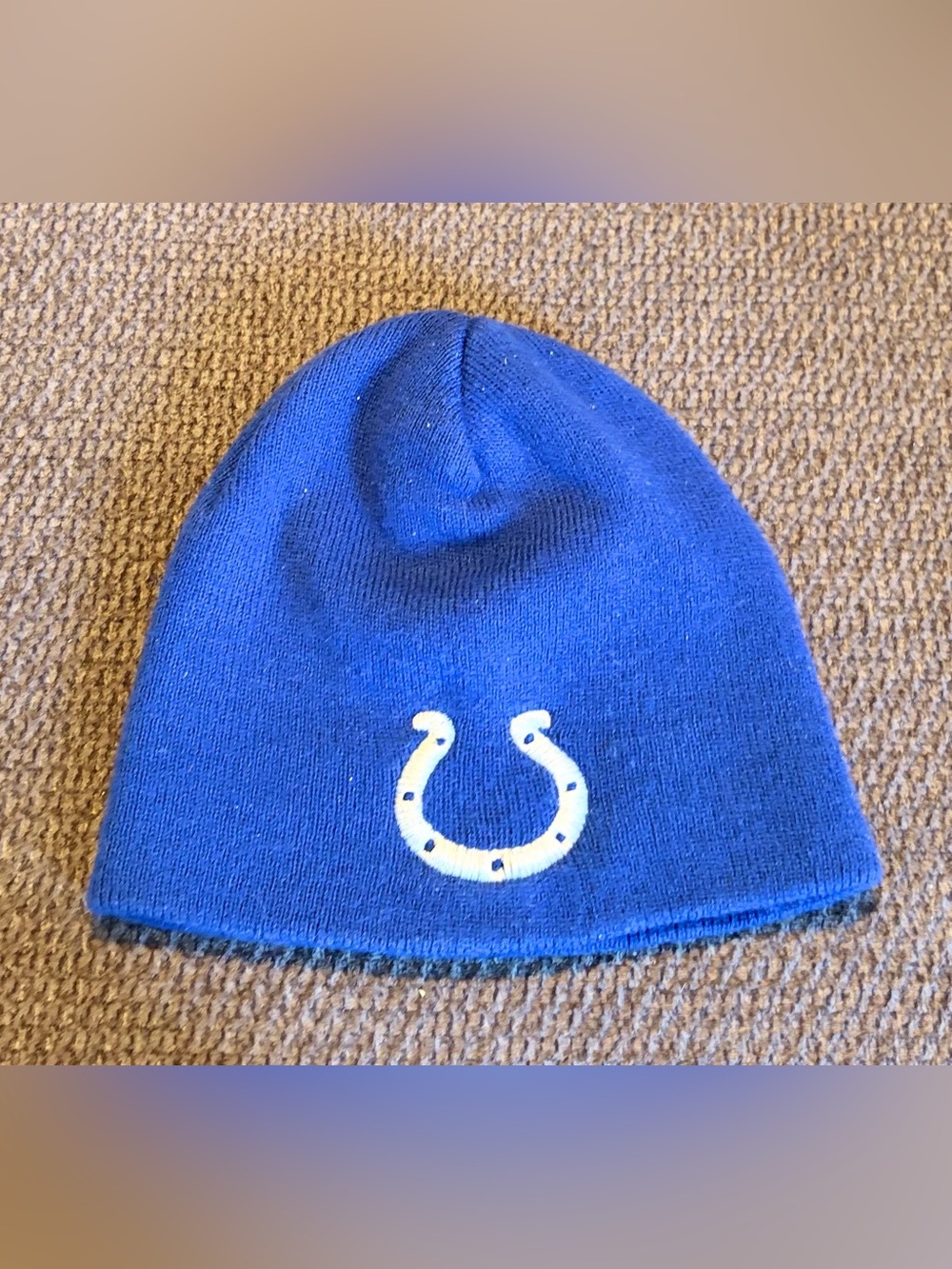 Indisnapolis Colts NFL Football Blue White Knit Warm Winter Hat Beanie-Unisex